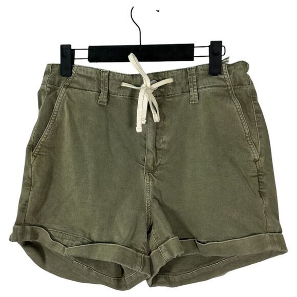 Paige Christy Vintage Ivy Green Drawstring Cuffed Shorts Size 29 - Picture 7 of 7